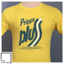 70s 80s Vintage Pripps Plus Great Tasting Energy Drink Developed For the Swedish Olympic Teams T Shirt