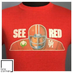 80s Vintage Houston Cougars University See Football Bowl U Of H College NCAA Shirt