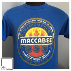 80s Vintage Maccabee Premium Brand Tempo Beer Industries Netanya Israel International Gold Medals 1987 Shirt