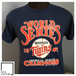 80s Vintage Minnesota Twins 1987 World Series American League Champions MLB Baseball T Shirt