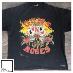 Guns N Roses 1991 Tour Shirt Vintage Use Your Illusion 2 Sided Front