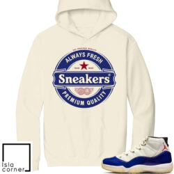 Jordan 11 Rare Air Sneaker Match Hoodie Sail