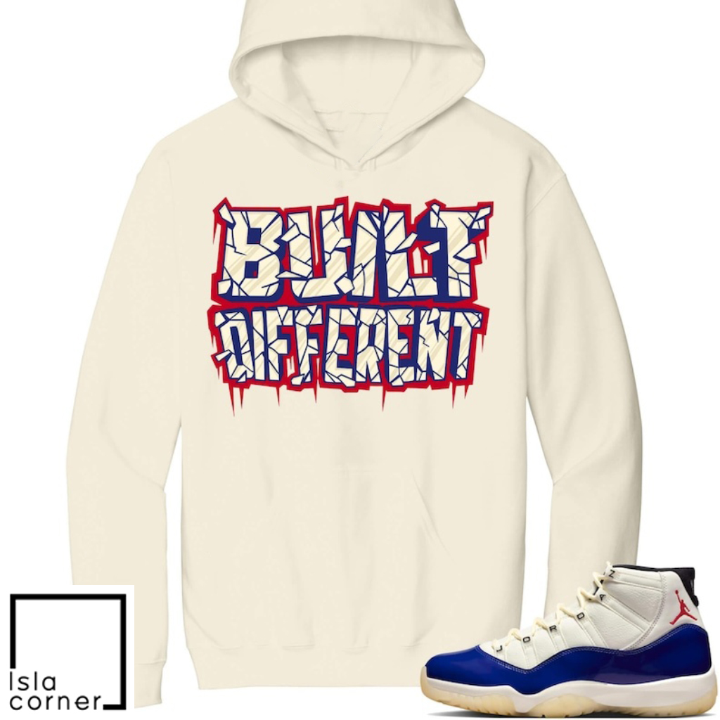 Jordan 11 Rare Air Sneaker Match Hoodie Sail Built Different Jordan 11 Rare Air Sneaker Match Hoodie Sail Built Different