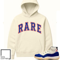 Jordan 11 Rare Air Sneaker Match Hoodie Sail RARE Arch logo