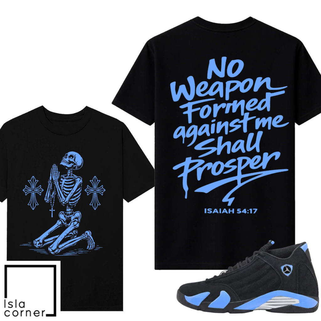 Jordan 14 Black University Blue Sneaker Match Tees Black No Weapon Jordan 14 Black University Blue Sneaker Match Tees Black No Weapon