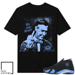 Jordan 14 Black University Blue Sneaker Match Tees Risktakers Be My Hater