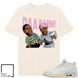 Spring is in the Air 3s Sneaker Match Tees Sail DAAAMN