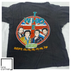 Vintage 1979 THE WHO Maximum R 'N' B Tour Madison Square Garden Shirt Back