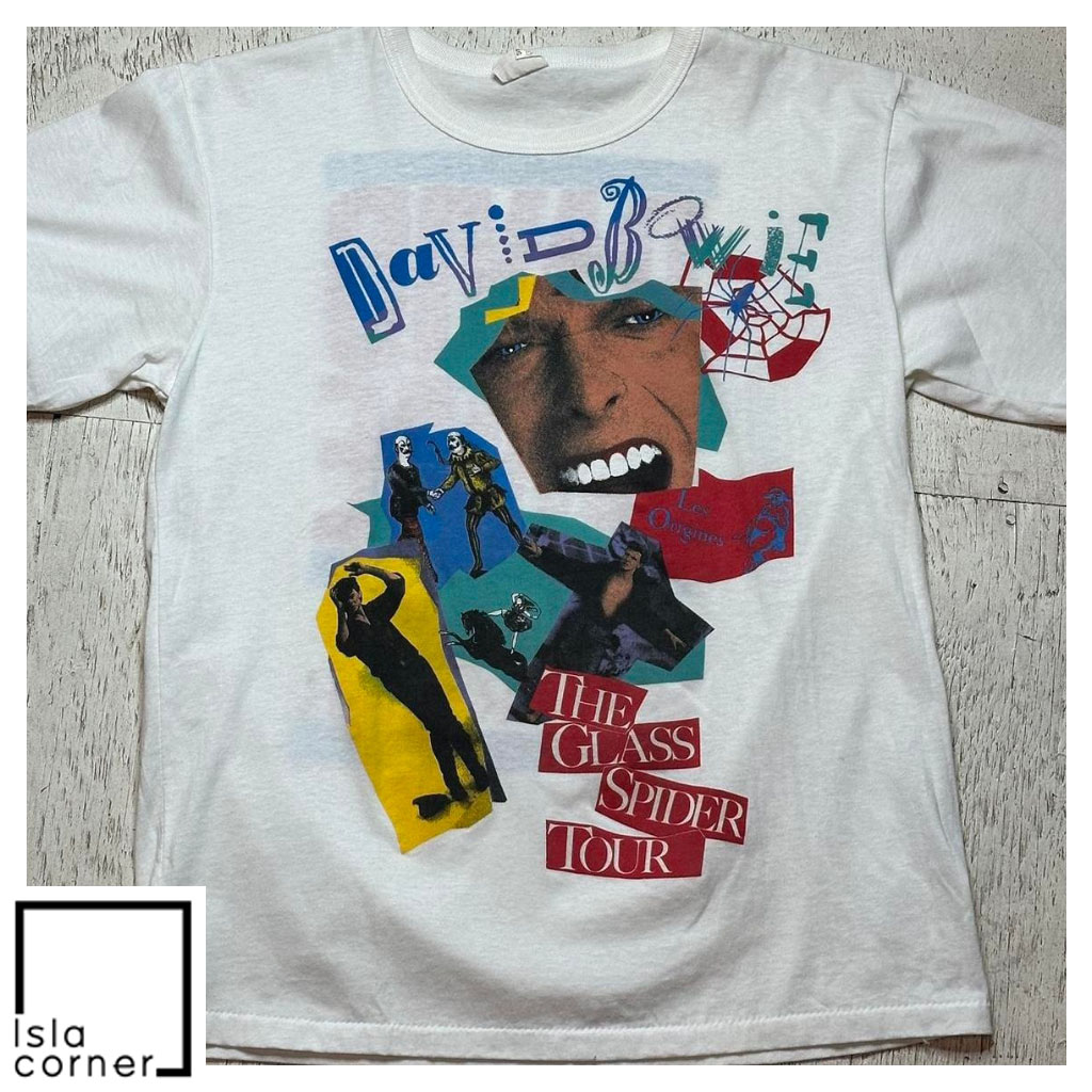 Vintage 1987 David Bowie Glass Spider Tour Shirt Front Vintage 1987 David Bowie Glass Spider Tour Shirt Front