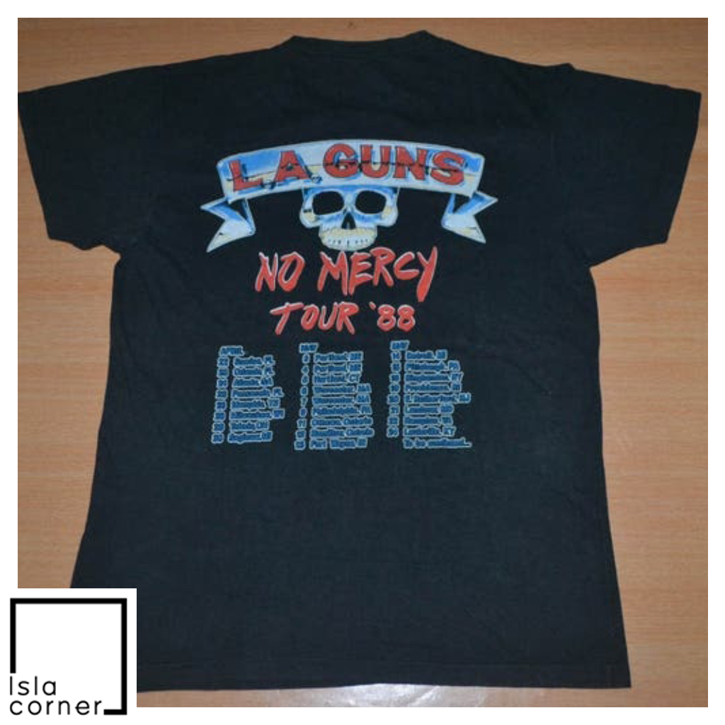Vintage 1988 L A Guns No Mercy Tour 2 SIDED Shirt Back Vintage 1988 L A Guns No Mercy Tour 2 SIDED Shirt Back