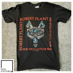 Vintage 1988 Robert Plant Non Stop Go World Tour 2 SIDED Shirt Front