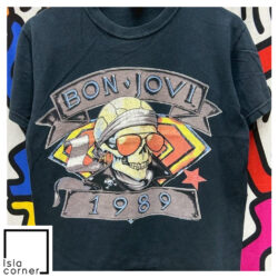 Vintage 1989 Bon Jovi We're Back Kickin Ass Shirt Front