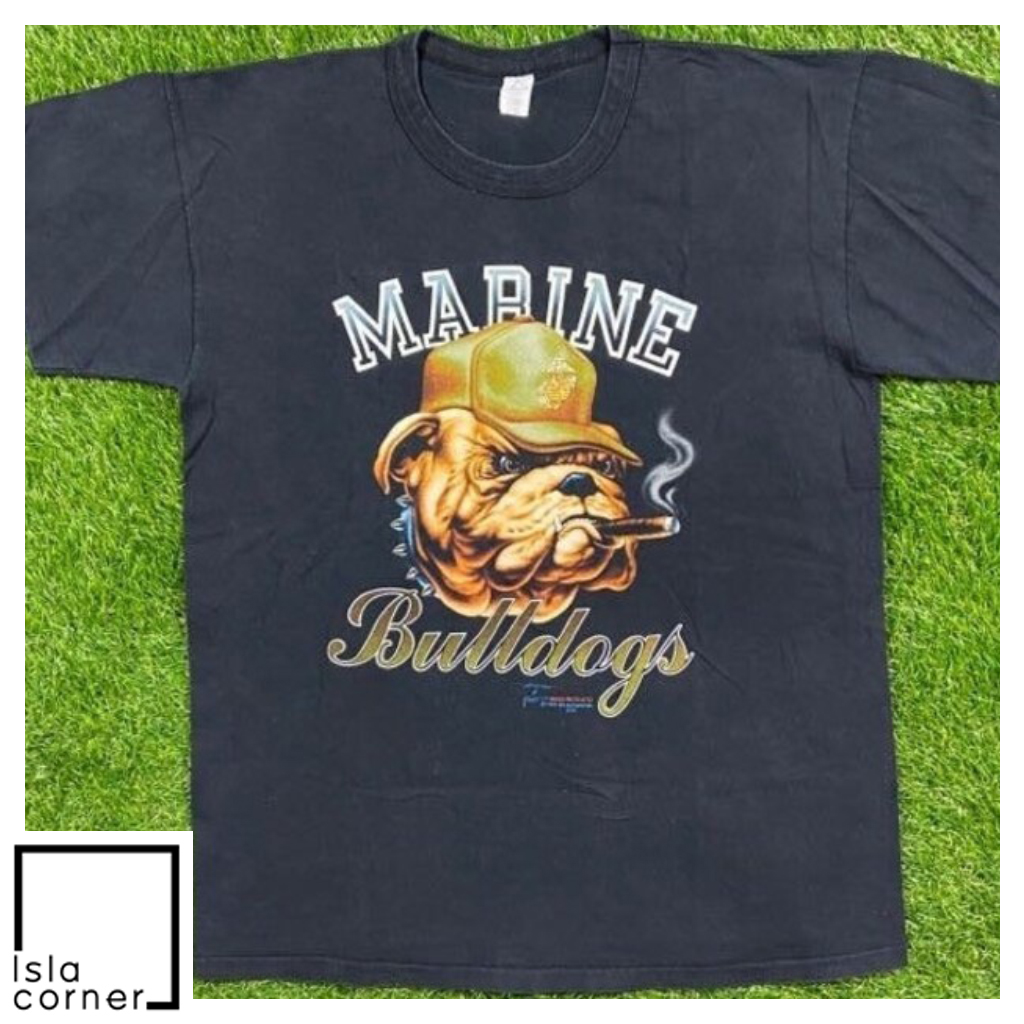 Vintage 1989 Marine Bulldogs Motorcycle Bike USMC Military Dog Shirt Vintage 1989 Marine Bulldogs Motorcycle Bike USMC Military Dog Shirt