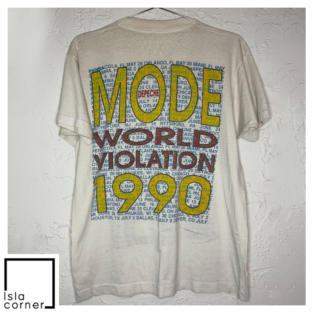 Vintage 1990 Depeche Mode World Violation Tour Shirt Back Vintage 1990 Depeche Mode World Violation Tour Shirt Back