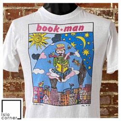 Vintage 1990 Kiki Suarez Book Man Art T Shirt