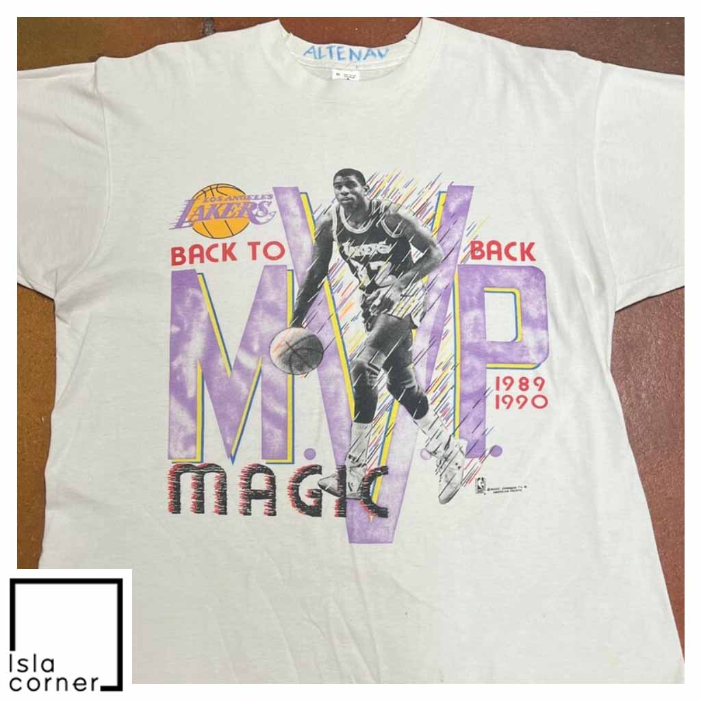 Vintage LA Lakers Magic Johnson 89-90 Back to Back MVP Shirt Vintage LA Lakers Magic Johnson 89-90 Back to Back MVP Shirt