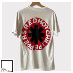 Vintage 1990 Red Hot Chili Peppers Shirt 2-sided 1 Vintage 1990 Red Hot Chili Peppers William Hames Shirt Back