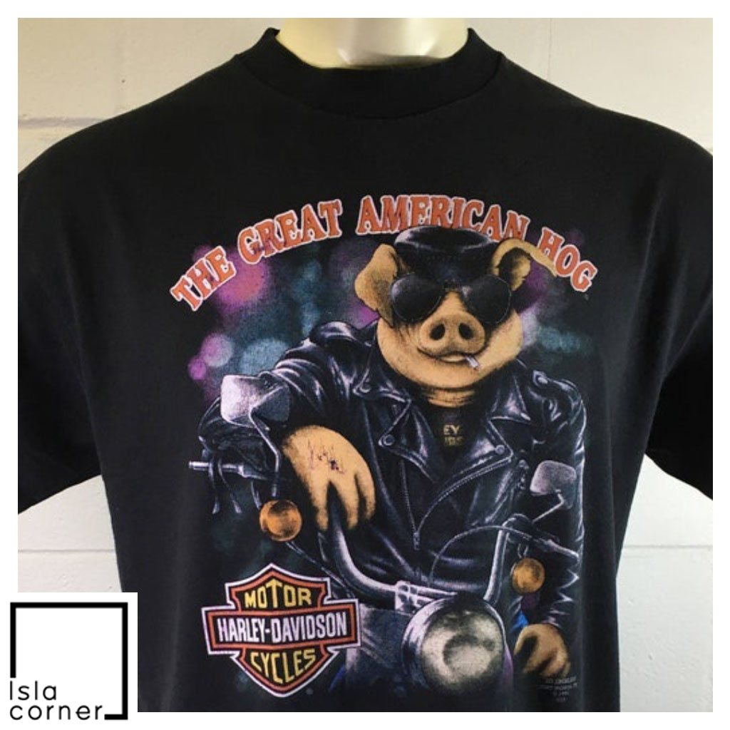 Vintage 1991 Harley Davidson 3D Emblem Great American Hog Shirt Vintage 1991 Harley Davidson 3D Emblem Great American Hog Shirt