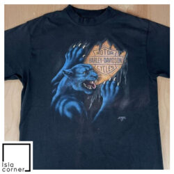 Vintage 1991 Harley Davidson 3D Emblem Panther Shirt