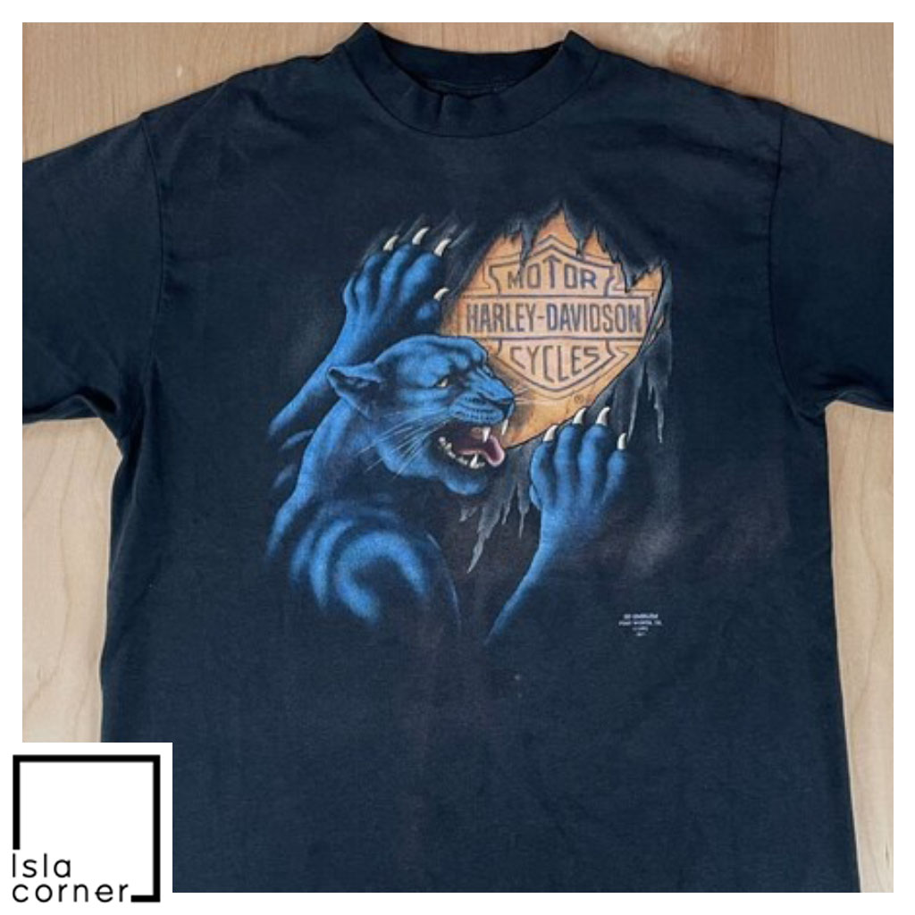 Vintage 1991 Harley Davidson 3D Emblem Panther Shirt Vintage 1991 Harley Davidson 3D Emblem Panther Shirt