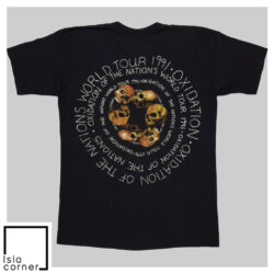 Vintage 1991 Megadeth Oxidation Of the Nations World Tour Shirt Back