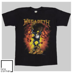 Vintage 1991 Megadeth Oxidation Of the Nations World Tour Shirt Front