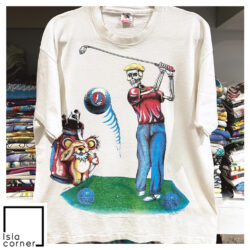 Vintage 1994 Grateful Dead Skeleton Golf Tour Shirt Front