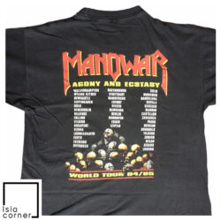 Vintage 1994 Manowar Agony And Ecstasy Shirt Back