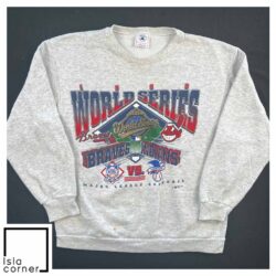 Vintage 1995 Braves Vs Indians World Series MLB Baseball Sweatshirt