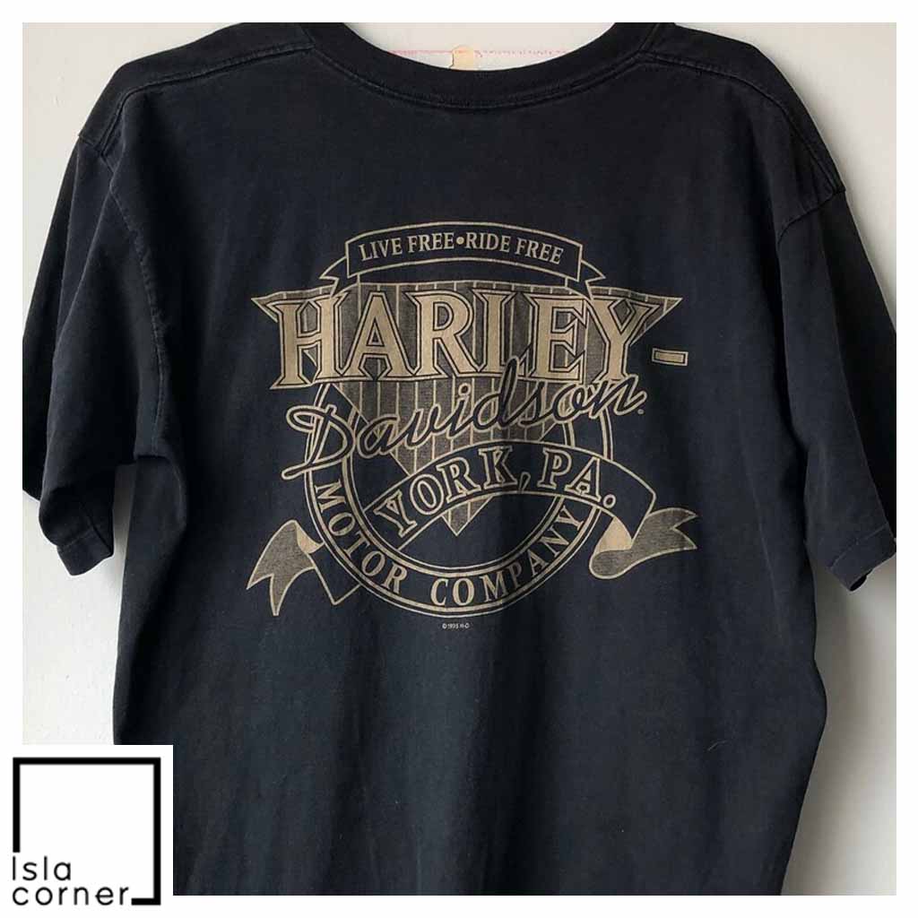 Vintage 1995 Harley Davidson All American Shirt Back Vintage 1995 Harley Davidson All American Shirt Back