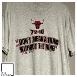 Vintage 1996 Chicago Bulls 72 10 Don't Mean A Thing Without The Ring Shirt