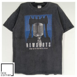 Vintage 1998 Newsboys Step Up To The Microphone Tour 2 SIDED Shirt Front