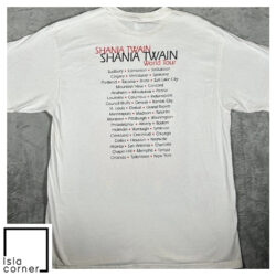 Vintage 1998 Shania Twain World Tour 2 SIDED Shirt Back