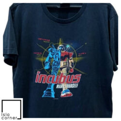 Vintage 2000 Incubus Make Yourself Gundam Robot Shirt Front