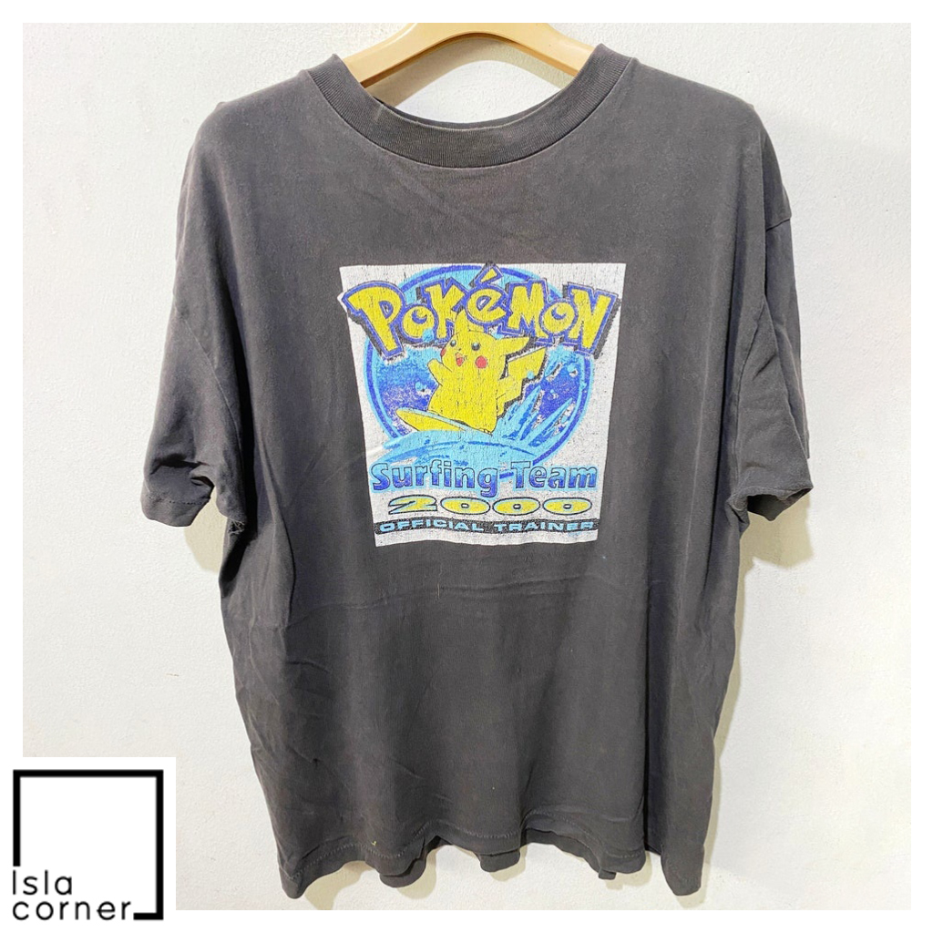 Vintage 2000 Pokemon Surfing Team Shirt Vintage 2000 Pokemon Surfing Team Shirt