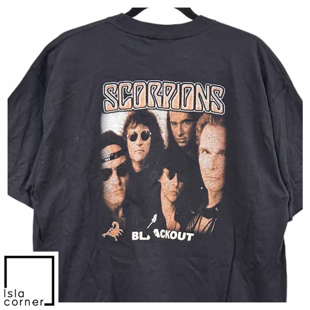 Vintage 2000s Scorpions Blackout T Shirt Back Vintage 2000s Scorpions Blackout T Shirt Back