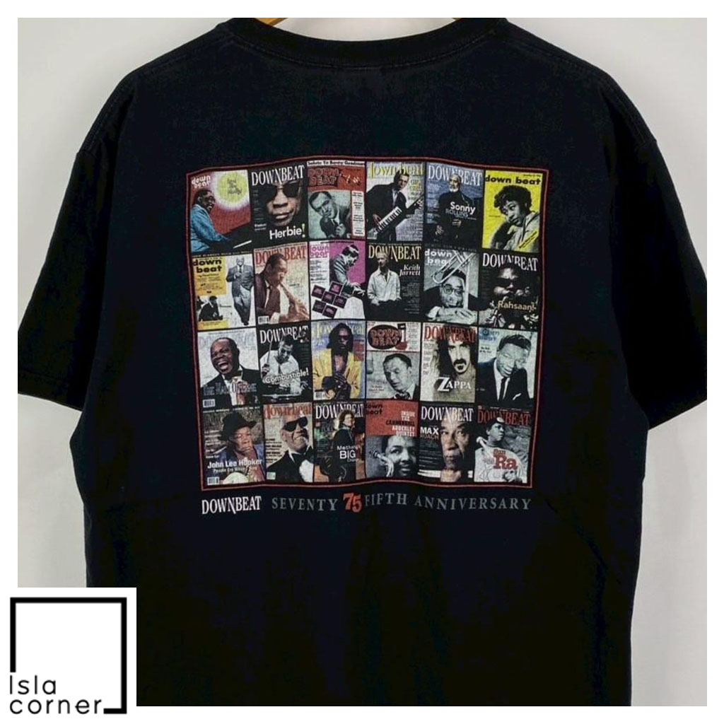 Vintage 2009 Downbeat Magazine 75th Anniversary 2 SIDED Shirt Back Vintage 2009 Downbeat Magazine 75th Anniversary 2 SIDED Shirt Back
