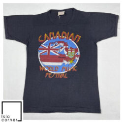 Vintage 70s Canadian World Music Festival Rock And Roll Shirt Front