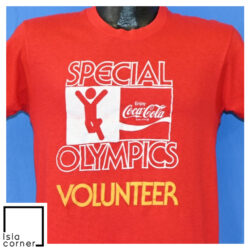 Vintage 70s Coca Cola Special Olympics Volunteer Coke T Shirt