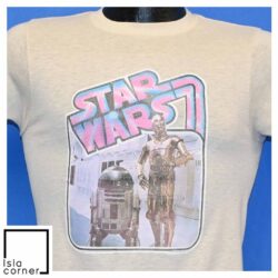 Vintage 70s Star Wars R2D2 C 3PO Iron On Movie T Shirt