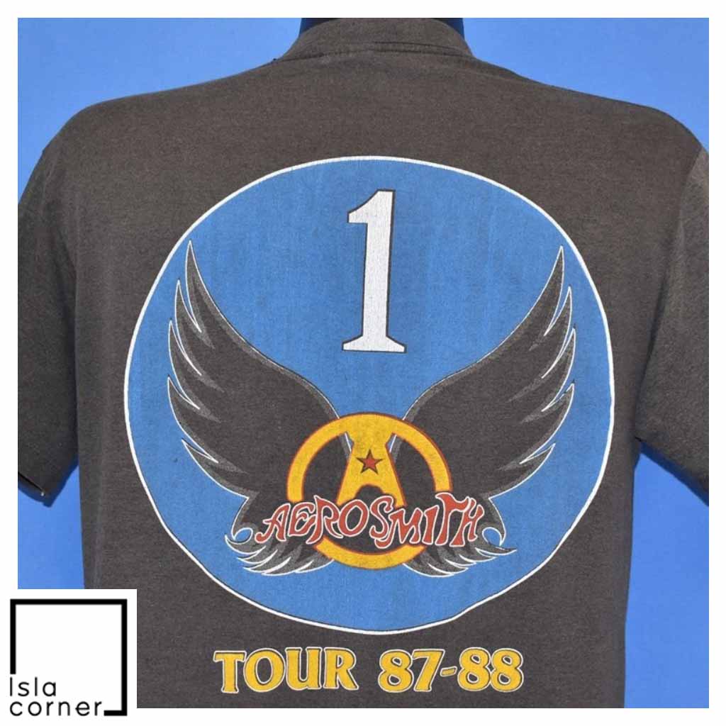 Vintage 80s Aerosmith Aero Force One Pump Tour T Shirt Back Vintage 80s Aerosmith Aero Force One Pump Tour T Shirt Back