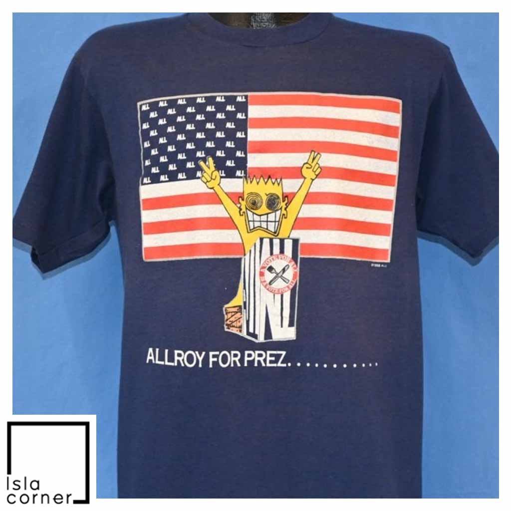 Vintage 80s Allroy for Prez All EP 1988 Punk Band T Shirt Front Vintage 80s Allroy for Prez All EP 1988 Punk Band T Shirt Front