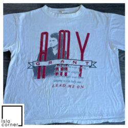 Vintage 80s Amy Grant Lead Me On World Tour 2 SIDED Shirt Front