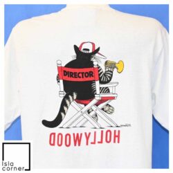 Vintage 80s B Kliban Fat Cat Hollywood Director T Shirt Back
