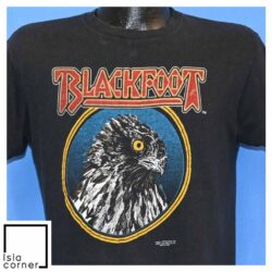 Vintage 80s Blackfoot Marauder World Tour Southern Rock T Shirt Front