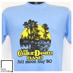 Vintage 80s Charlie Daniels Band Full Moon Tour 1980 T Shirt
