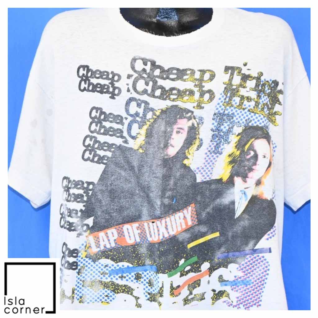 Vintage 80s Cheap Trick Lap of Luxury Rock Band T Shirt Front Vintage 80s Cheap Trick Lap of Luxury Rock Band T Shirt Front