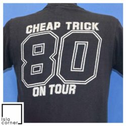 Vintage 80s Cheap Trick On Tour 80 Stacked Logo Band T Shirt Back