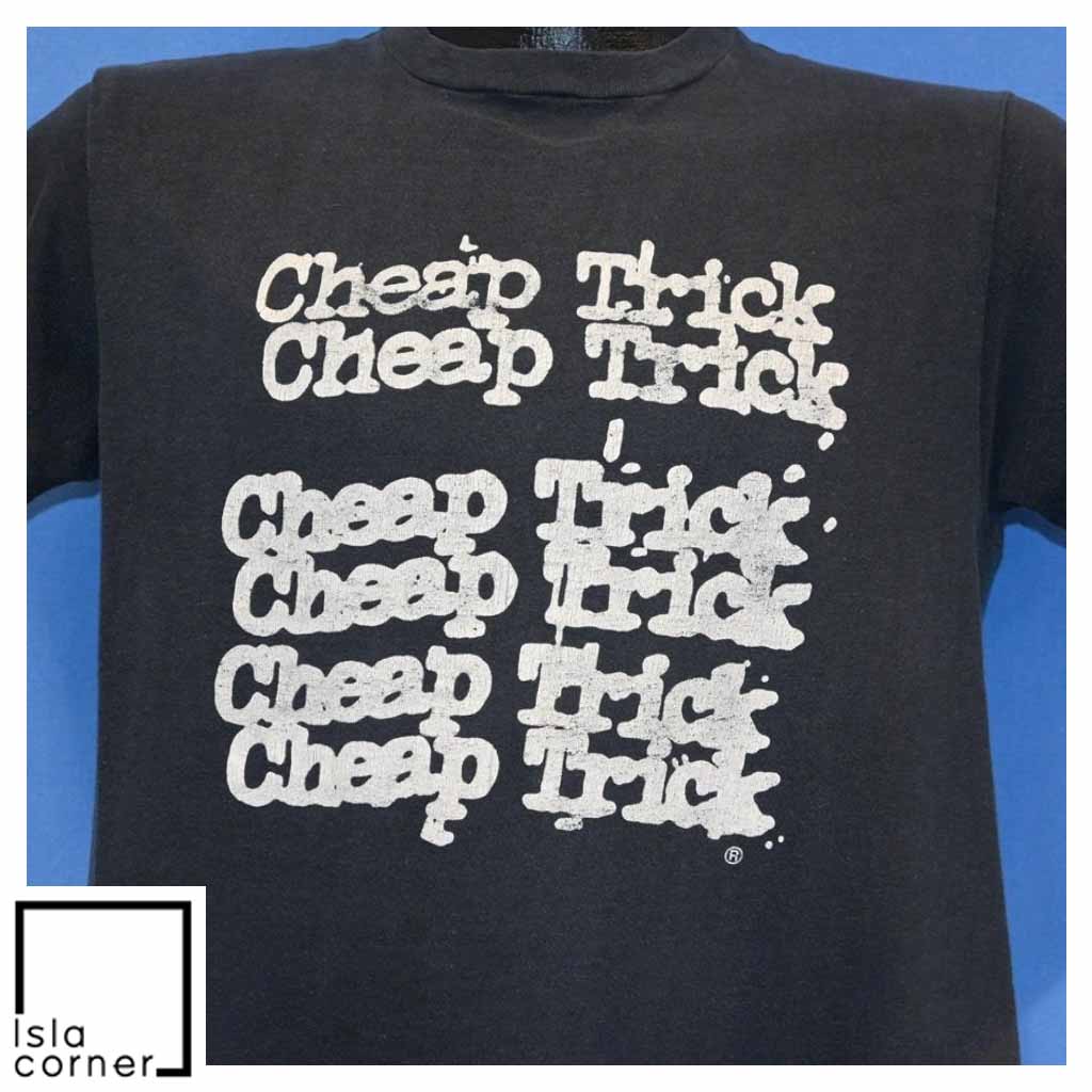Vintage 80s Cheap Trick On Tour 80 Stacked Logo Band T Shirt Vintage 80s Cheap Trick On Tour 80 Stacked Logo Band T Shirt