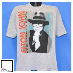 Vintage 80s Elton John Reg Strikes Back 1988 Rock T Shirt